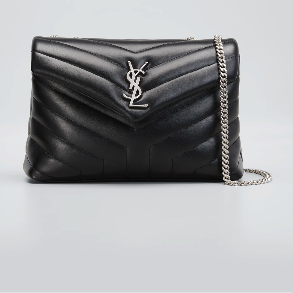 SAINT LAURENT LOULOU SMALL CHAIN BAG IN MATELASSÉ "Y" LEATHER
